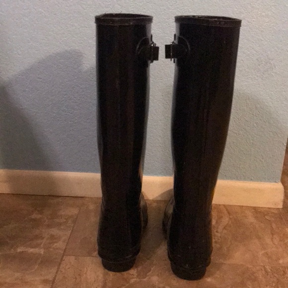 Hunter Glossy Tall Rain Boots - Picture 3 of 5
